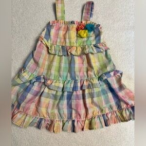 Penelope Mack dress rainbow colors and ruffles